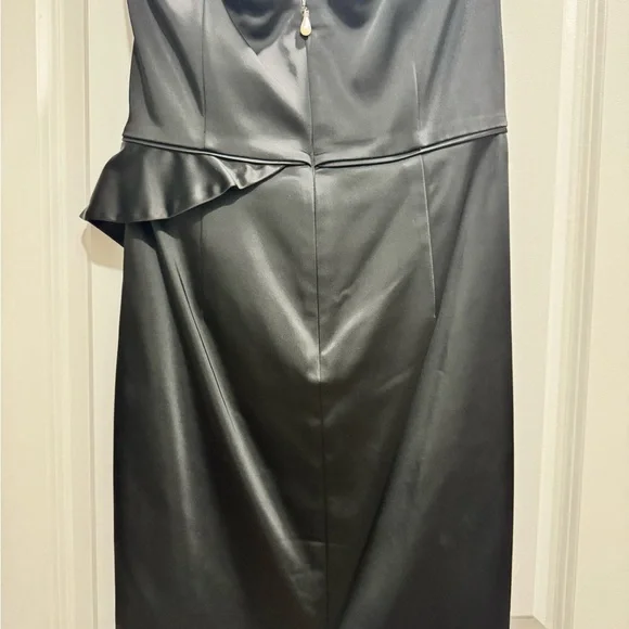 White House Black Market Asymmetrical Black Dress - Picture 2 of 3